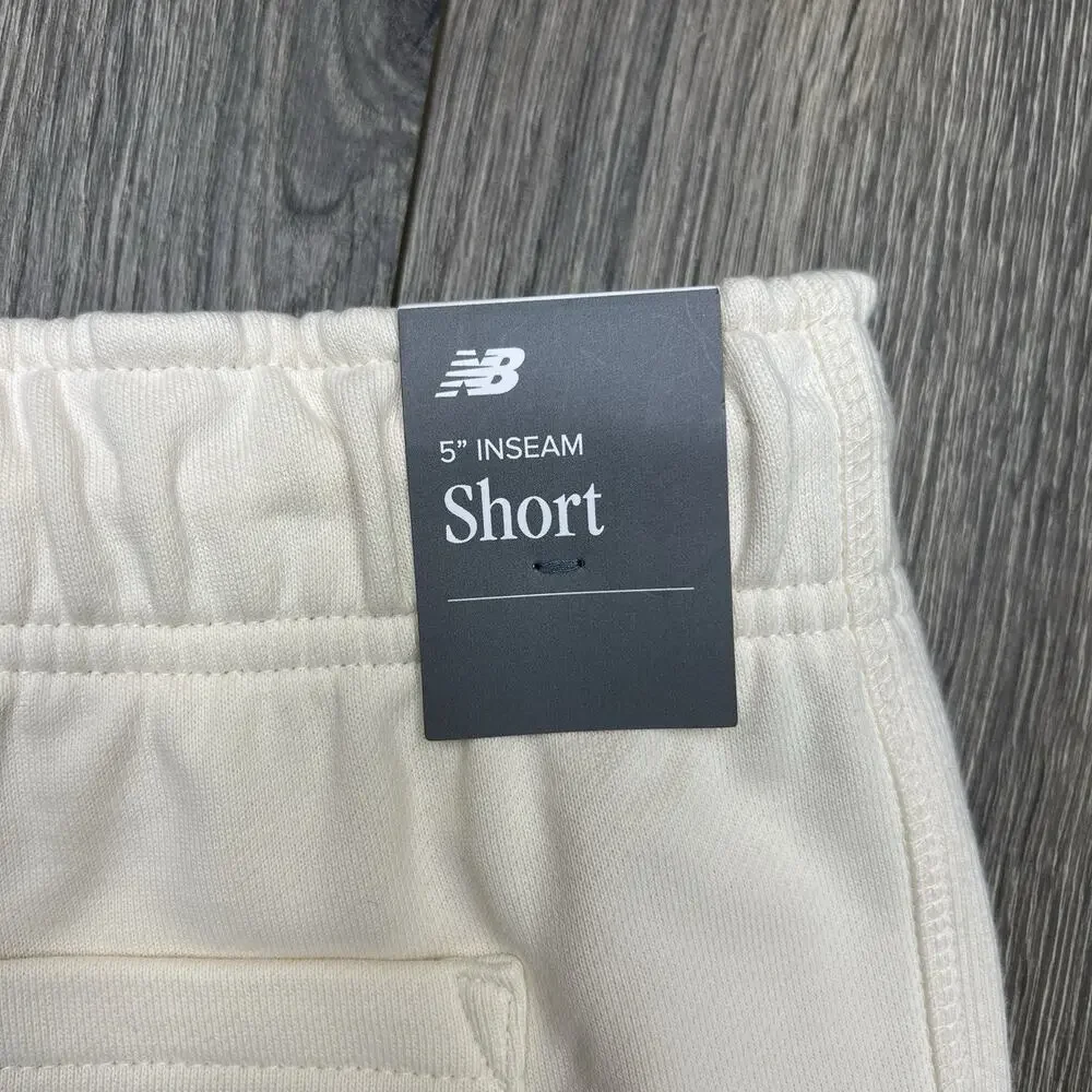 New Balance Shorts Size Large Mens Permafrost Yellow Tan French Terry 5